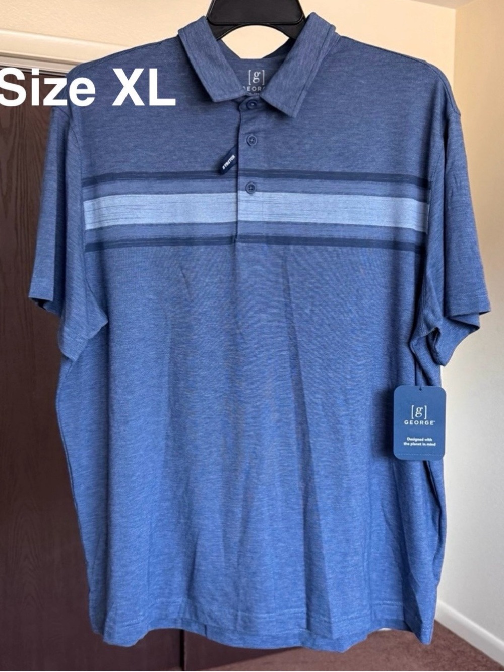 George Men's Poly Polo with Short Sleeves